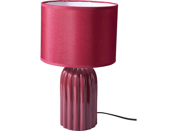 Lampe keramikk stripet burg m/skjerm h:38cm Lyspære E14 Max 40W 