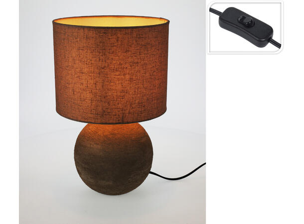 Lampe sand keramikk m/skjerm 36,5cm Forpakn.6stk 