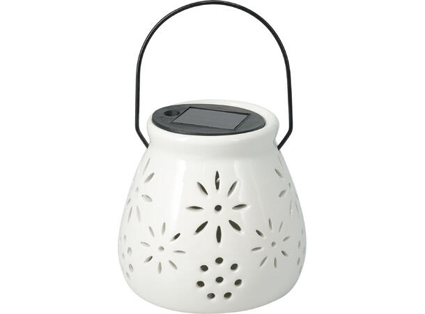 Lykt i keramikk Solar 11,5x11cm 3ass 