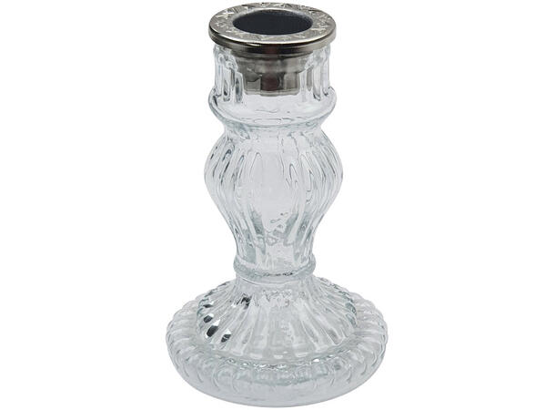 Lysestake klart glass Verrerie 7x7x11cm 