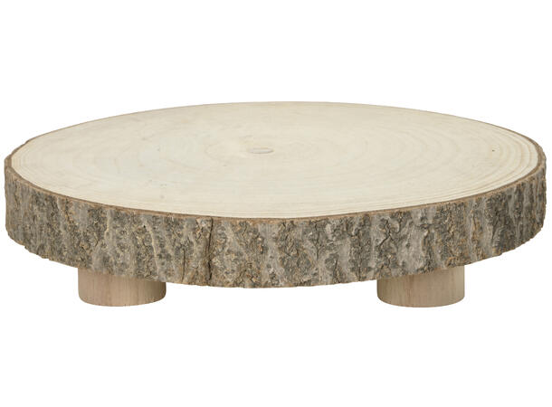 Lysfat m/føtter beiset paulownia 30x7cm 