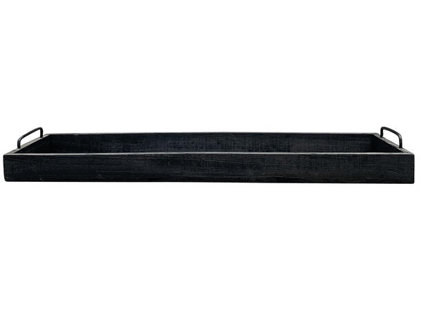 Lysfat sort tre 75x20,5x8,5cm Forpk 4stk 