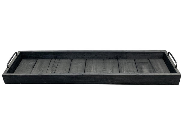 Lysfat sort tre 75x20,5x8,5cm Forpk 4stk 
