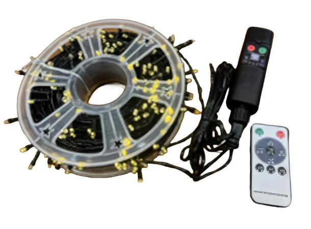 Lyslenke 400 LED USB oppladbar 50m 