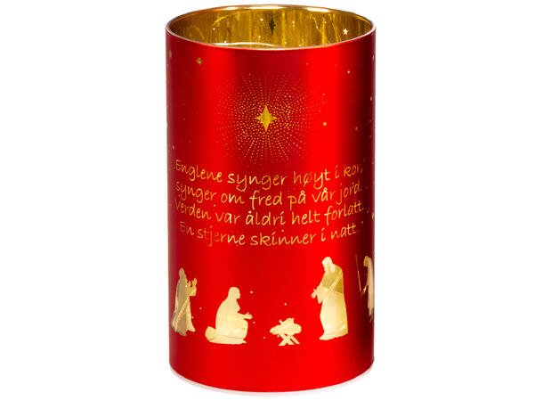 Lyslykt LED En stjerne rød 9x15cm Batteri: AAAx3 Timer 6/18t 10 ledpærer 