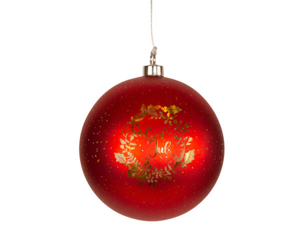 Lyslykt LED Julekrans rød rund 15cm Batteri: AAx2 Timer 6/18t 15 ledpærer 