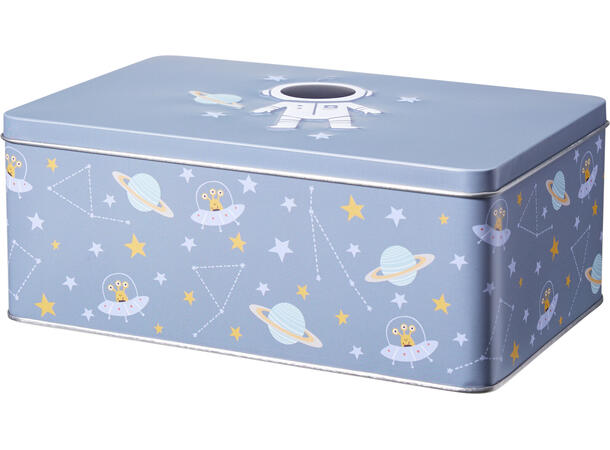 Metallboks motiv for barn 4ass s/2 Forpk 12sett 20x13x8cm 22x16x9cm 