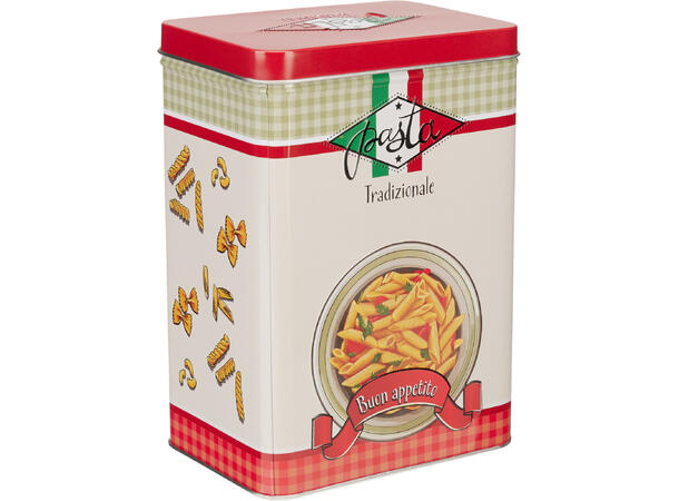 Metallboks retro pasta 12,5x9x18cm 3ass Forpk 24stk 