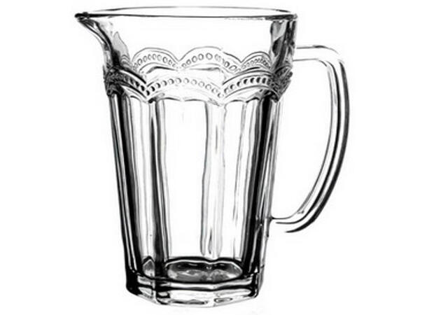 Mugge klart mønstret glass 12x20cm Verrerie 