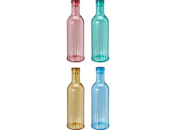 Mugge stripet 9x28,5cm 4ass 1 liter PP materiale 