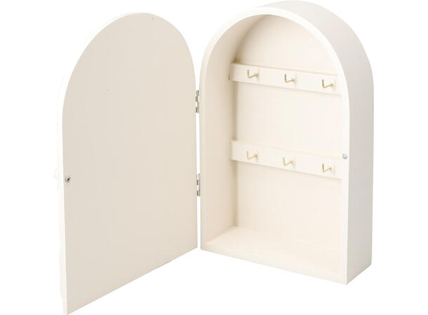 Nøkkelboks MDF 18x6,5x27cm 2ass Offwhite, terracotta med organisk design 