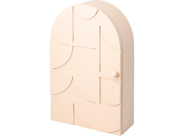 Nøkkelboks MDF 18x6,5x27cm 2ass Offwhite, terracotta med organisk design 