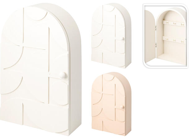 Nøkkelskap MDF 18x6,5x27cm 2ass Forpk 6stk Offwhite terracotta 