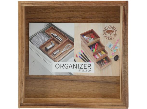 Organizer akasie stablebar 15x15x5cm 