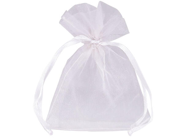 Organzapose gavepose hvit 12x9cm Forpk 10stk 