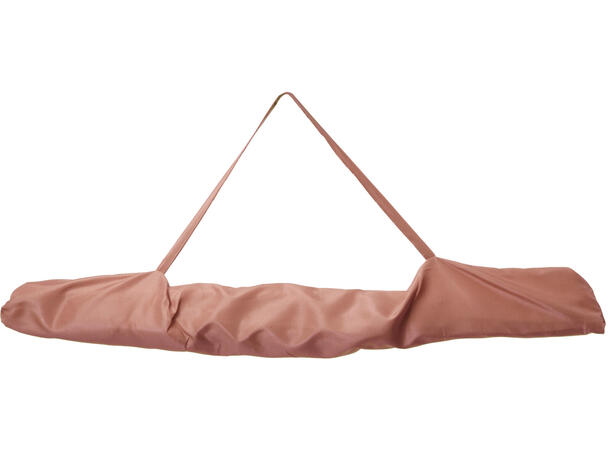 Parasoll rosa m/frynser 156x176cm Hvit stålstang,UPF30+, polyester 140g/m² 