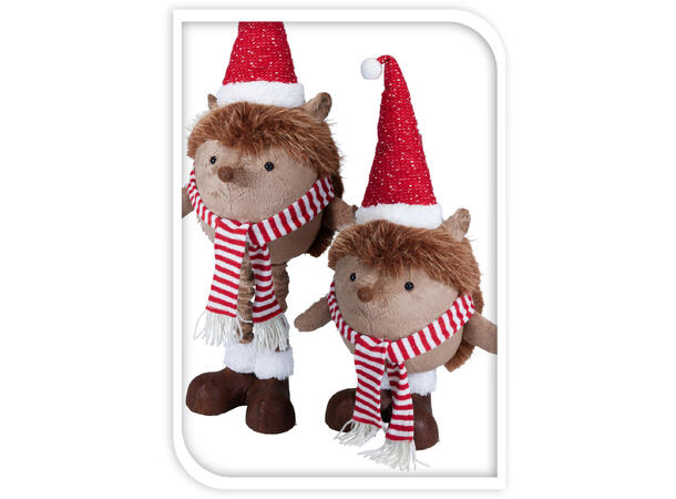 Pinnsvin dingle sittende total:84cm 2ass Polyester. m/sand fyll 