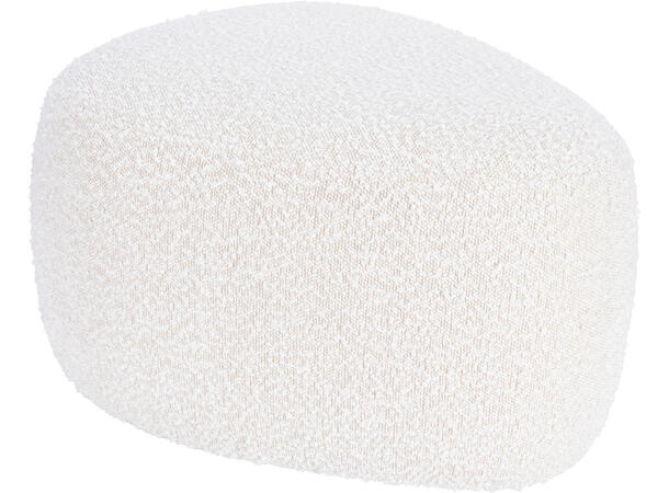 Puff hvit teddystoff MDF 57x46x32cm 