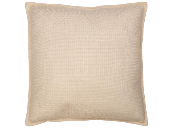 Pute 45x45 m/trekk vevd ensfarget beige Pute fjær/dun 780gram fyllvekt 