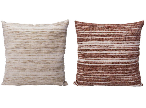 Pute Jaquard chenille 45x45cm 2ass Taupe Krem 