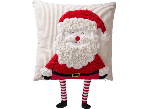 Pute julemotiv m/ben 45x45cm 3ass Polyester 
