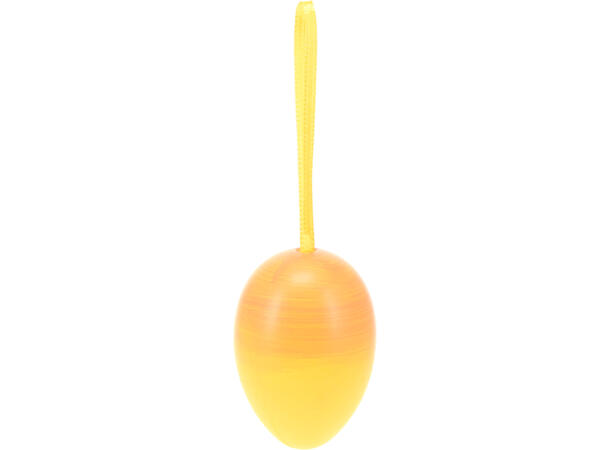 Påskeegg 6stk 6cm gull-dots/striper 2ass Display med 16sett 