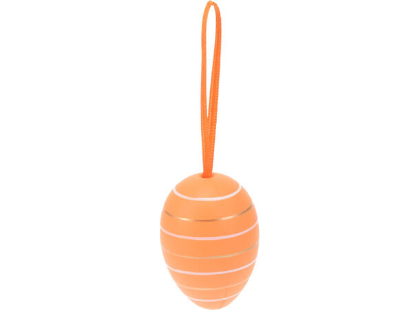 Påskeegg 6stk 6cm gull-dots/striper 2ass Display med 16sett 