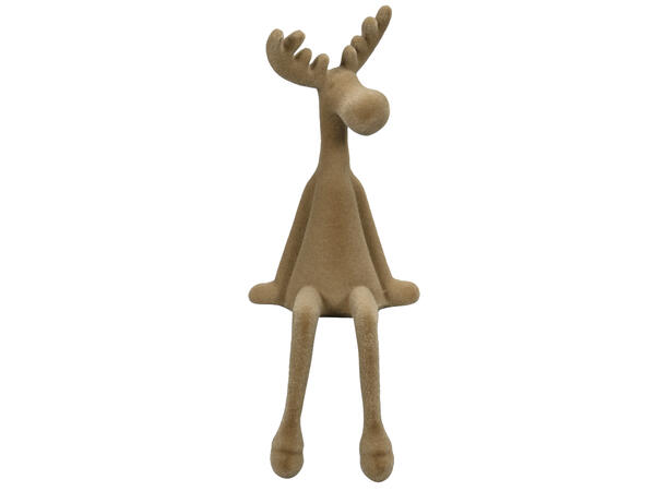 Reinsdyr sittende kant lysebrun 11x30cm 