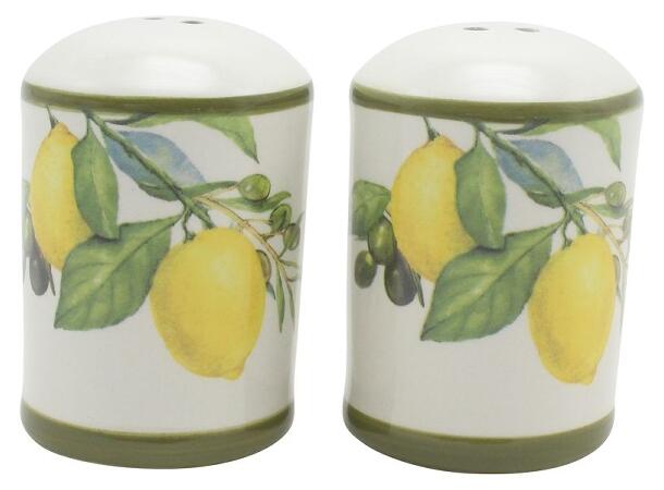 Salt pepper m/sitron keramikk 8cm 2deler 