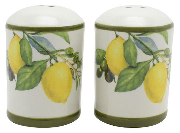 Salt pepper m/sitron keramikk 8cm s/2 Forpk 6sett 