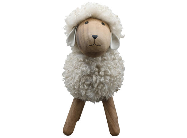 Sau stående tre m/pels 27x18x30cm 