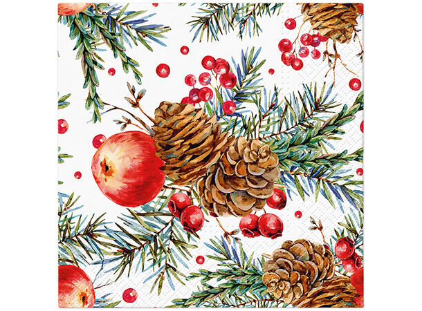 Serviett Berry Branch Lunsjserviett 20 stk 3-lags 33x33cm 
