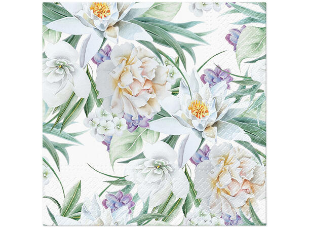 Serviett Orient Flowers Lunsjserviett 20 stk 3-lags 33x33cm 