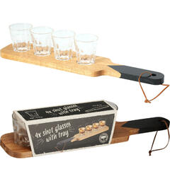 Shotglass planke 7,5x35cm m/4 glass