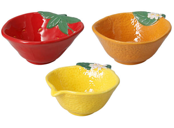 Skål frukt keramikk 200ml 17x12cm 3ass 