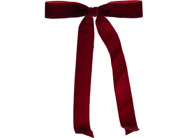 Sløyfe burgunder fløyel 18x29cm sett 5st 