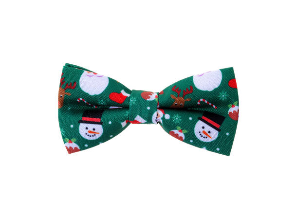 Sløyfe grønn m/snømann barn Pakket i gaveeske 