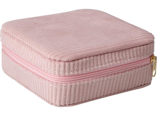 Smykkeskrin 12x12x5cm 3ass Offwhite, rosa, grønn 