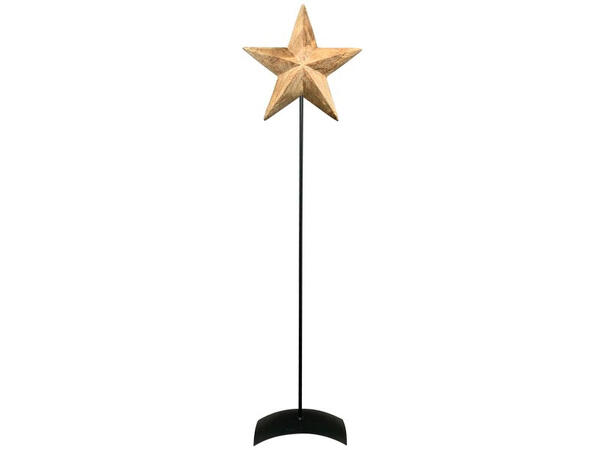 Stjerne stående mango metall 20x20x90cm 