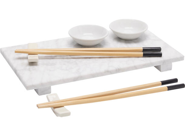 Sushisett 9 deler marmor/porselen 20x9cm 