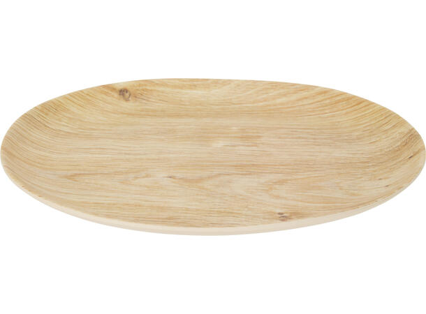 Tallerken melamin tredekor 26cm 12 stk i display 