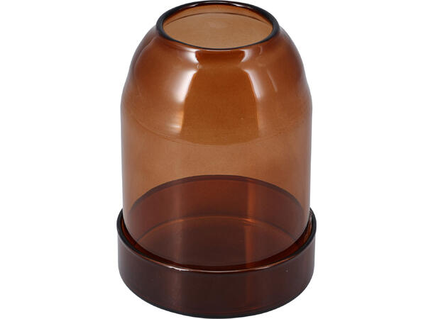 Telysholder glass 9x9x14,3cm 2ass 