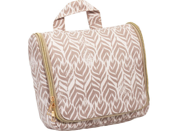 Toalettmappe m/krok pastell 26x22cm 3ass 