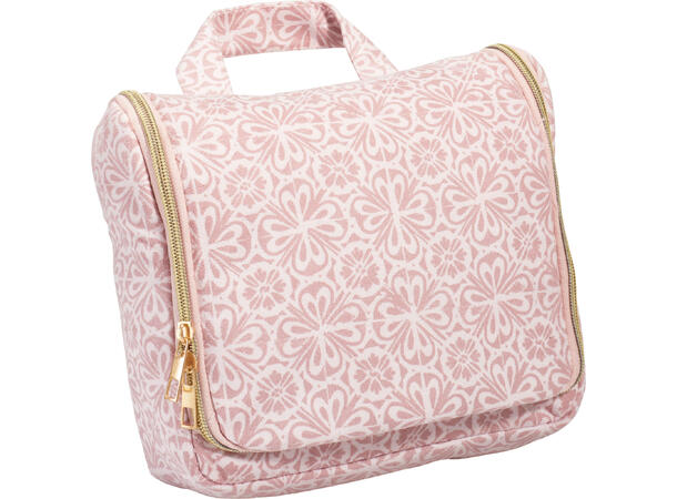 Toalettmappe m/krok pastell 26x22cm 3ass 