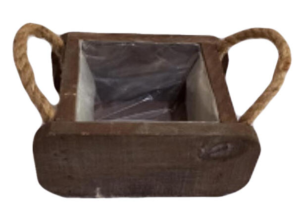 Trekasse brun 20x15,5x9,5cm Forpk 12stk Med plast 