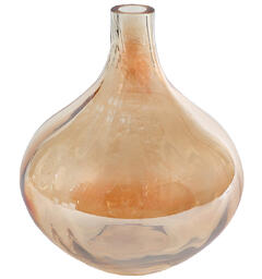 Vase lys brunt glass 19x19x22cm