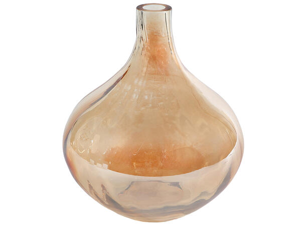 Vase lys brunt glass 19x19x22cm 