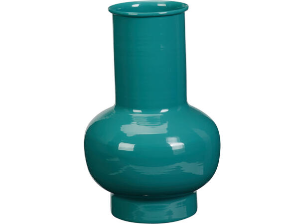 Vase metall grønn/petrol 17,5x26cm 