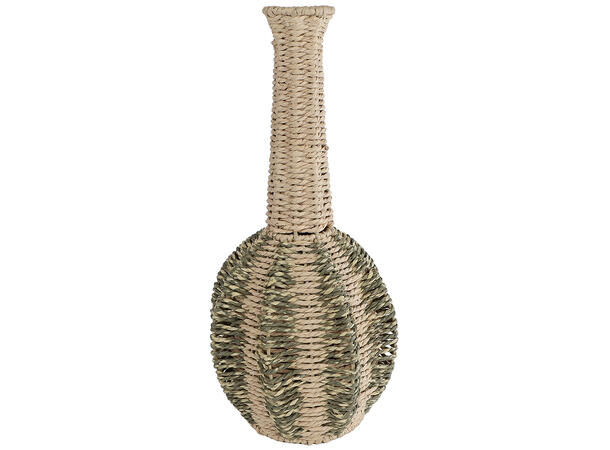 Vase natur/grønt sjøgress 20x20x40cm 