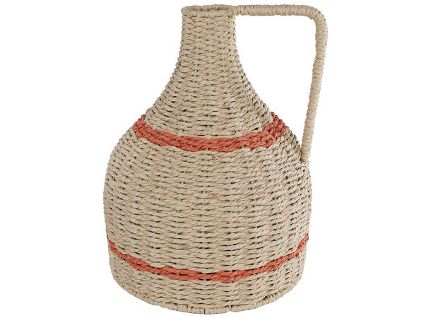 Vase natur/terracotta sjøgress 27x36cm 